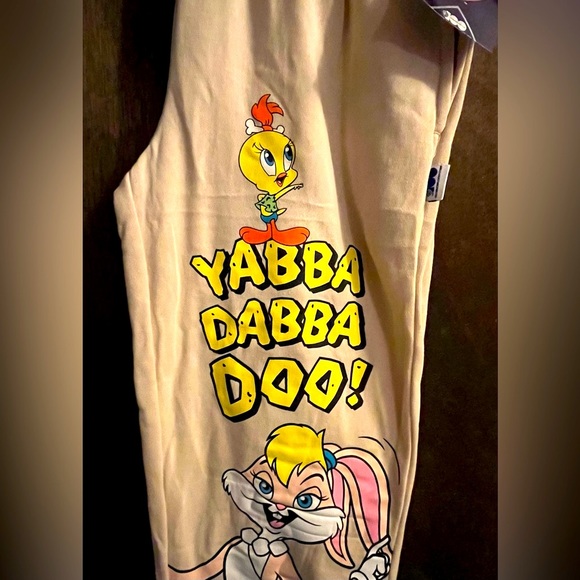 Yabba, Dabba Doo & Space Jam LOLA Tweety Bird Double Sided Sweatpants/ Joggers - Picture 7 of 12
